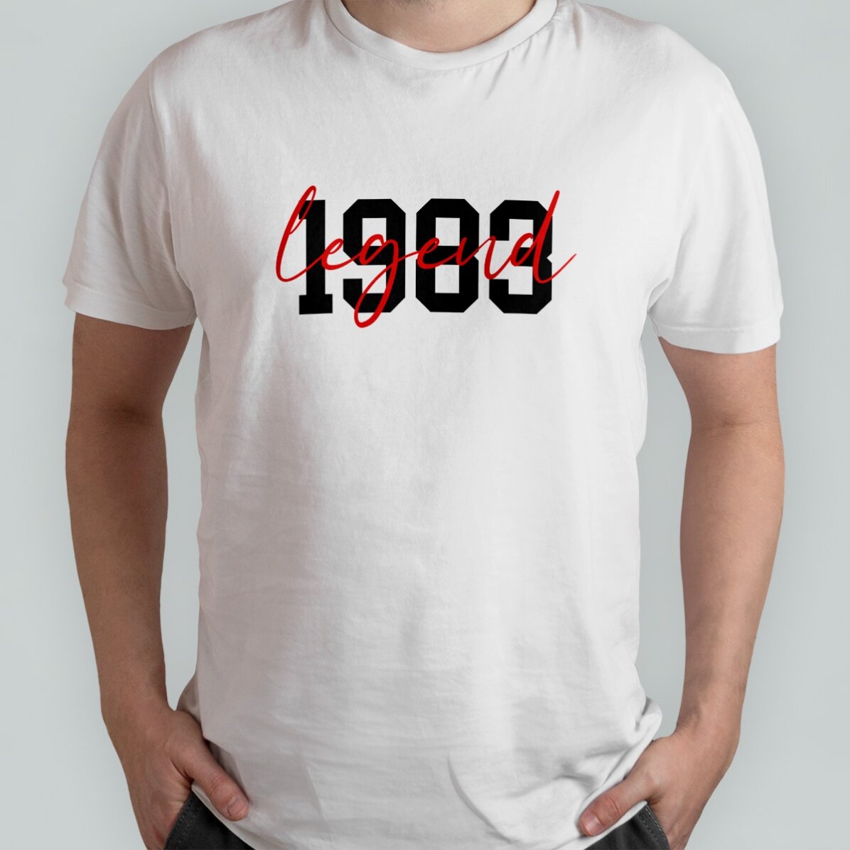 Custom cotton T-shirt with text - Legend