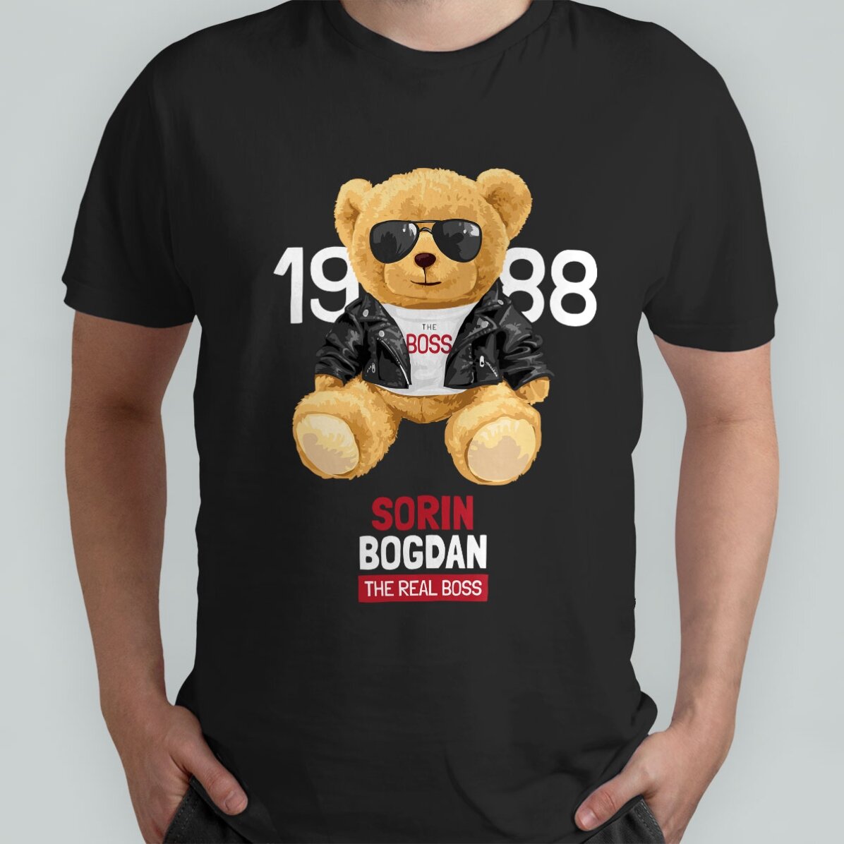 Bavlněné tričko s vlastním nápisem – Like a boss