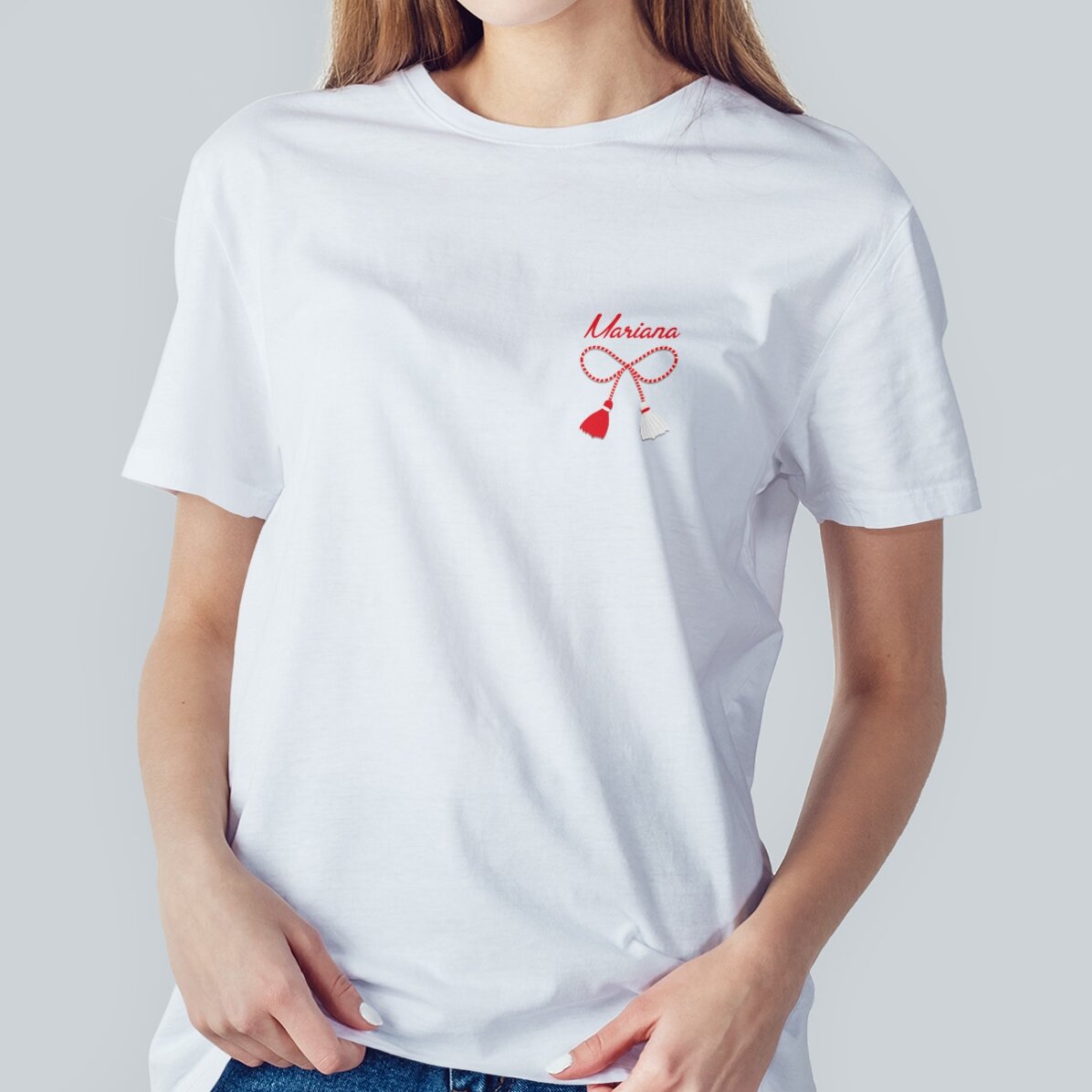 Custom cotton T-shirt with text
