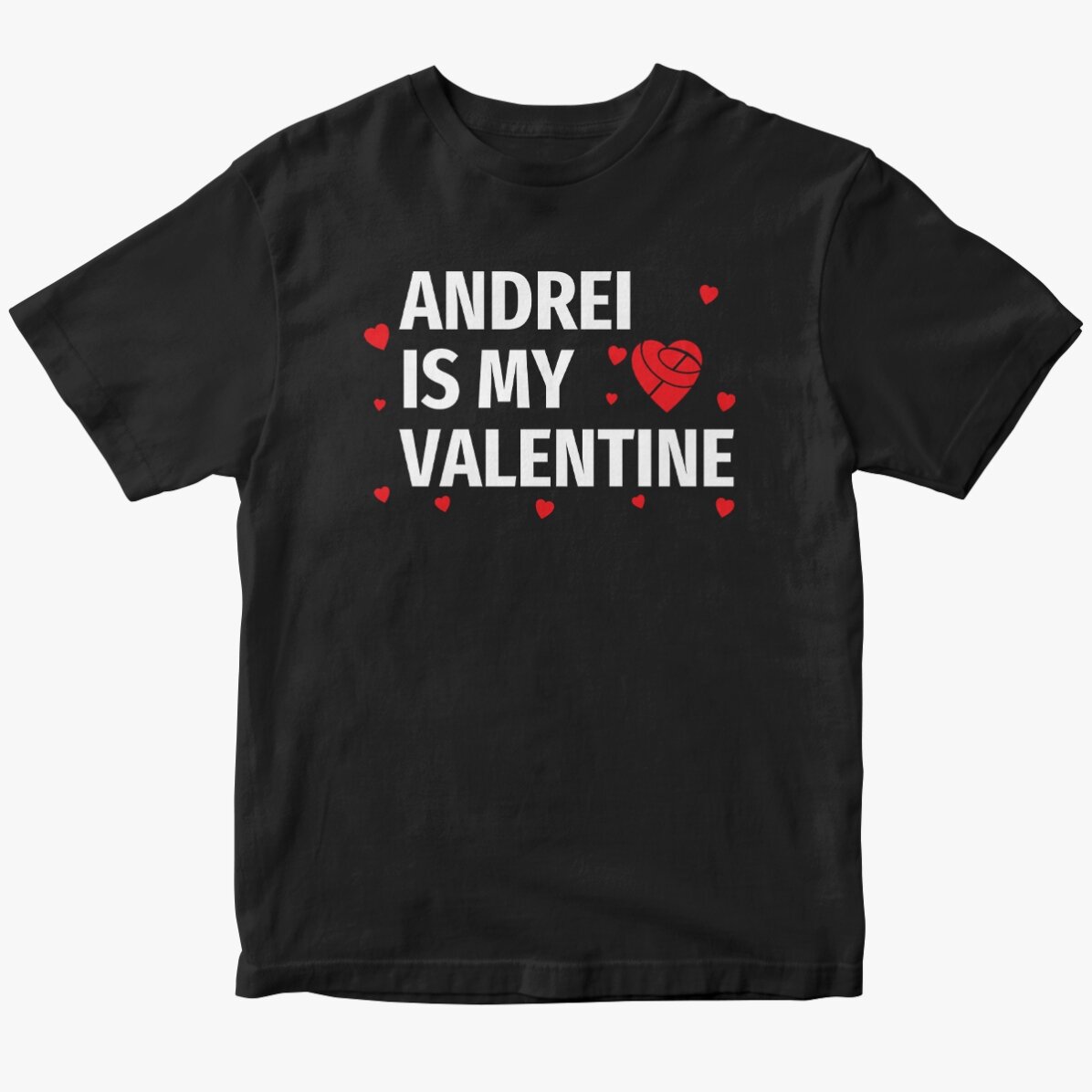 Bavlněné tričko s vlastním nápisem – My valentine