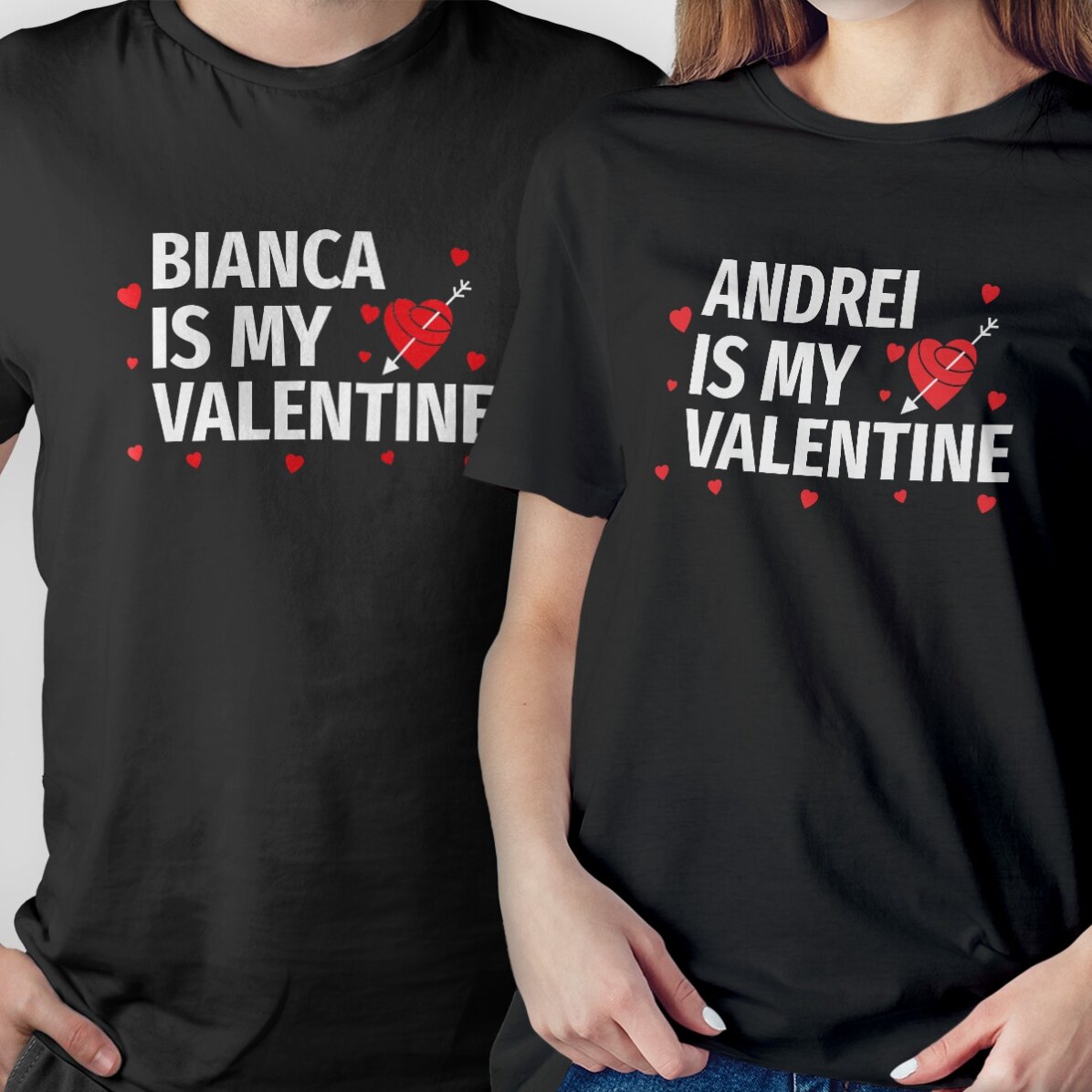Bavlněné tričko s vlastním nápisem – My valentine
