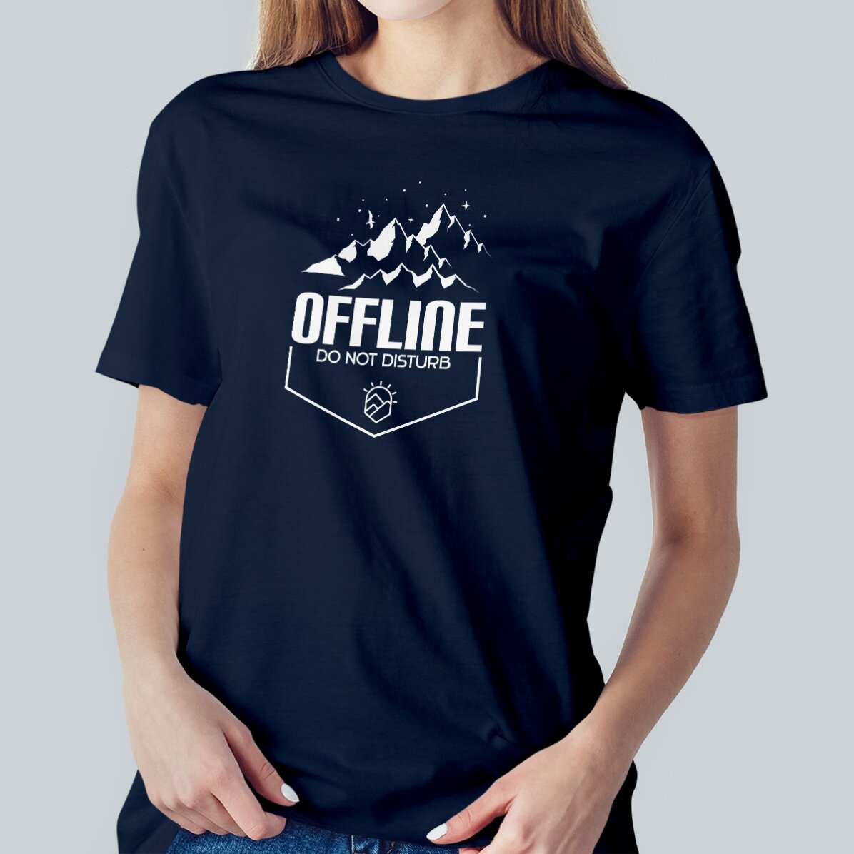 Bavlněné tričko s vlastním textem – Offline