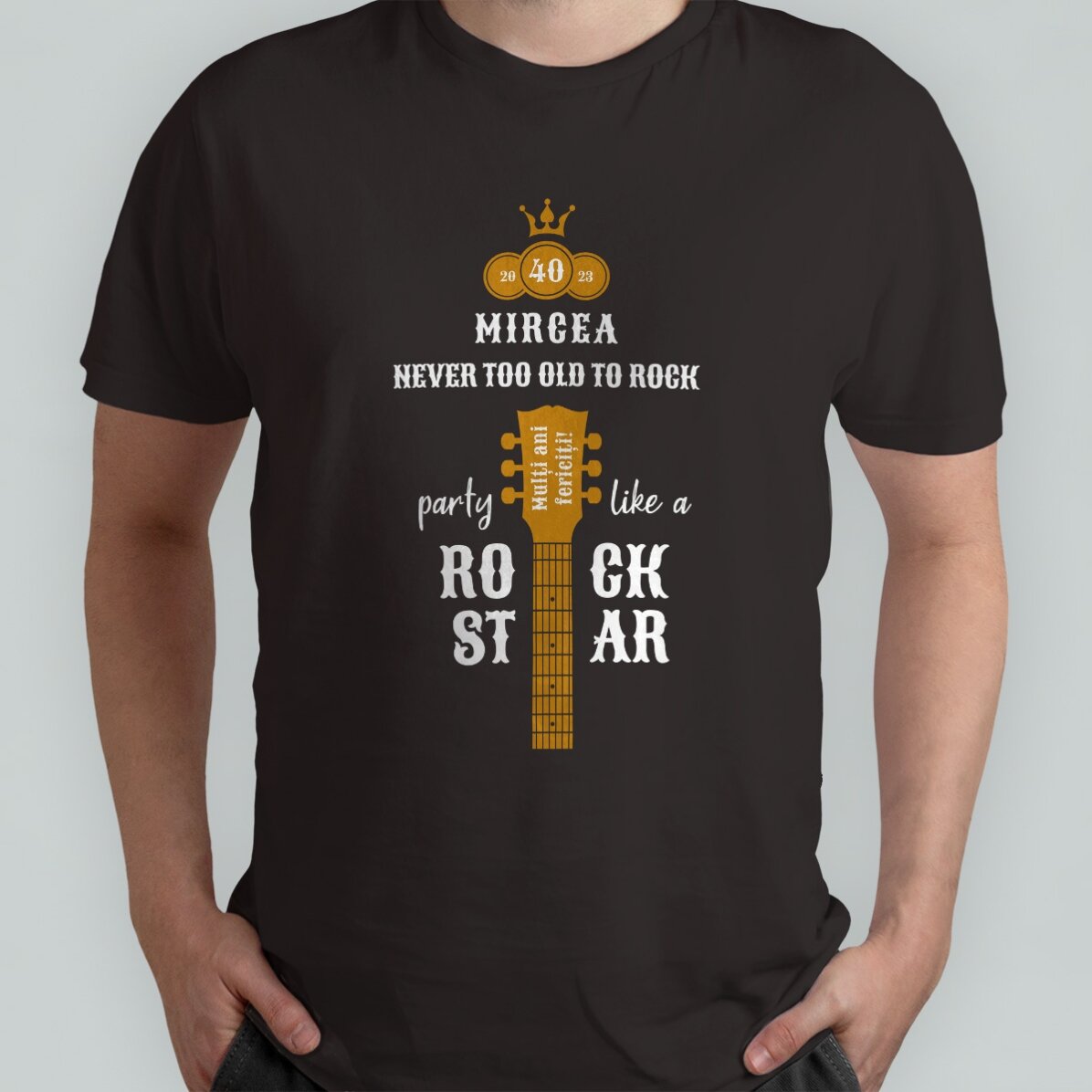 Bavlněné tričko s vlastním nápisem – Rockstar