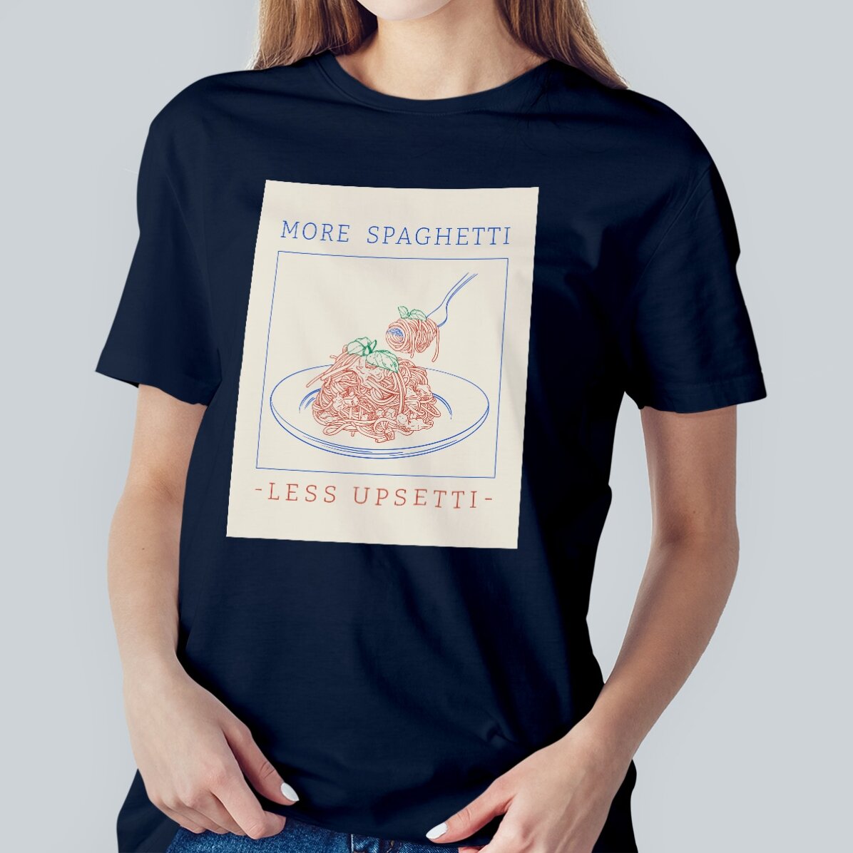 Bavlněné tričko s vlastním nápisem – Spaghetti