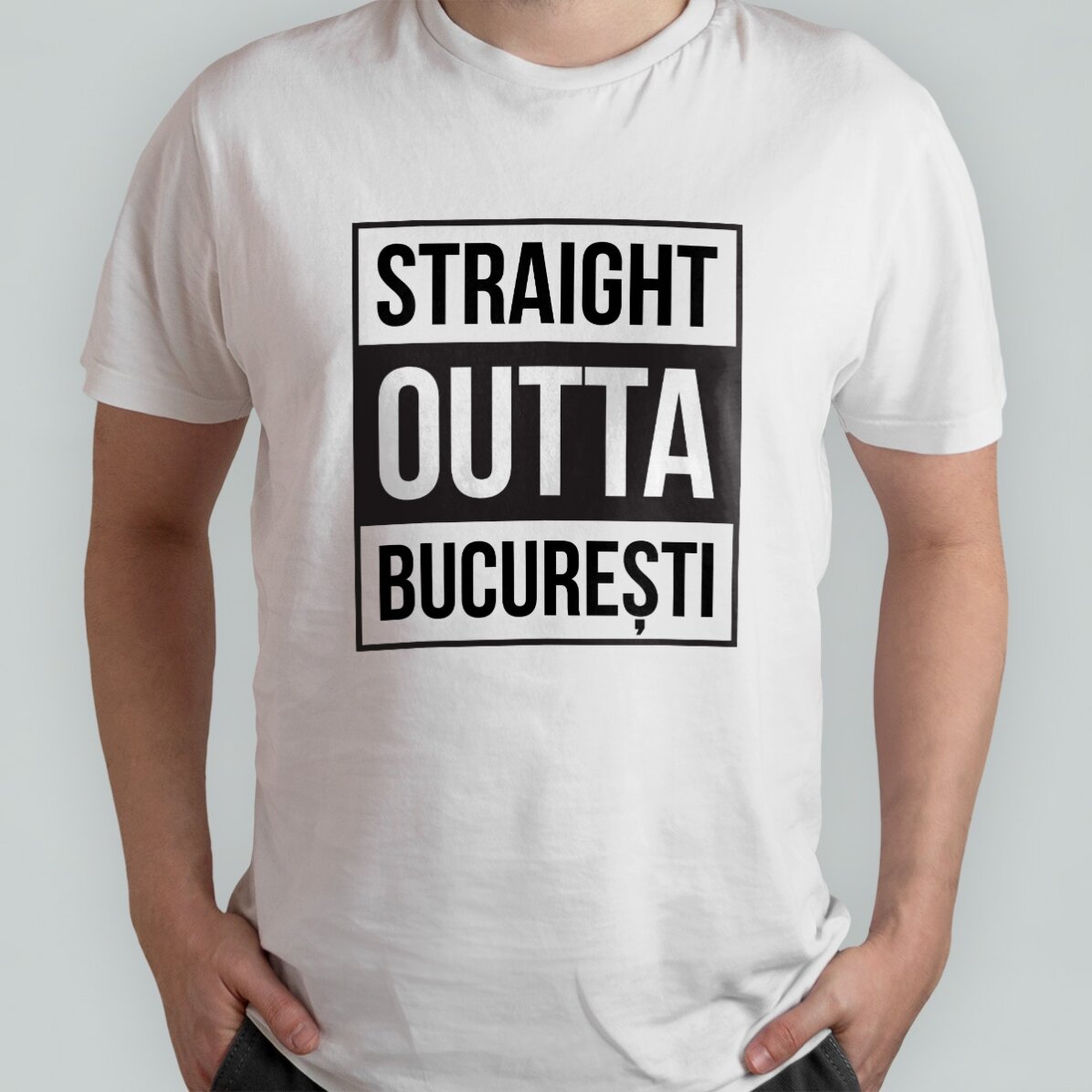 Bavlněné tričko s vlastním nápisem – Straight outta