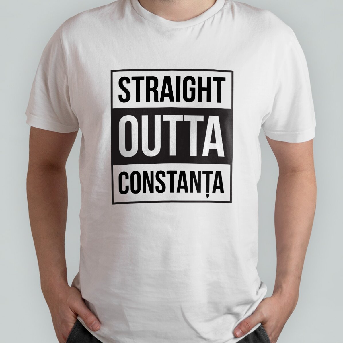 Bavlněné tričko s vlastním nápisem – Straight outta