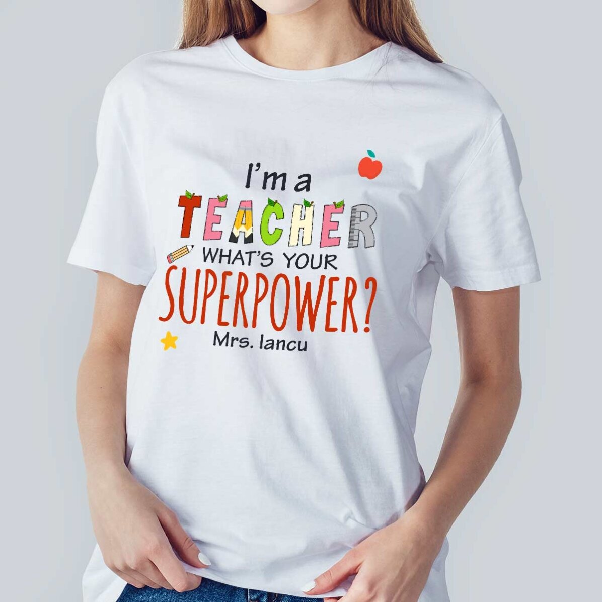 Bavlněné tričko s vlastním nápisem – Superpower