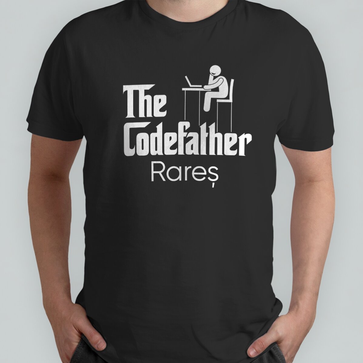 Bavlněné tričko s vlastním nápisem – The codefather
