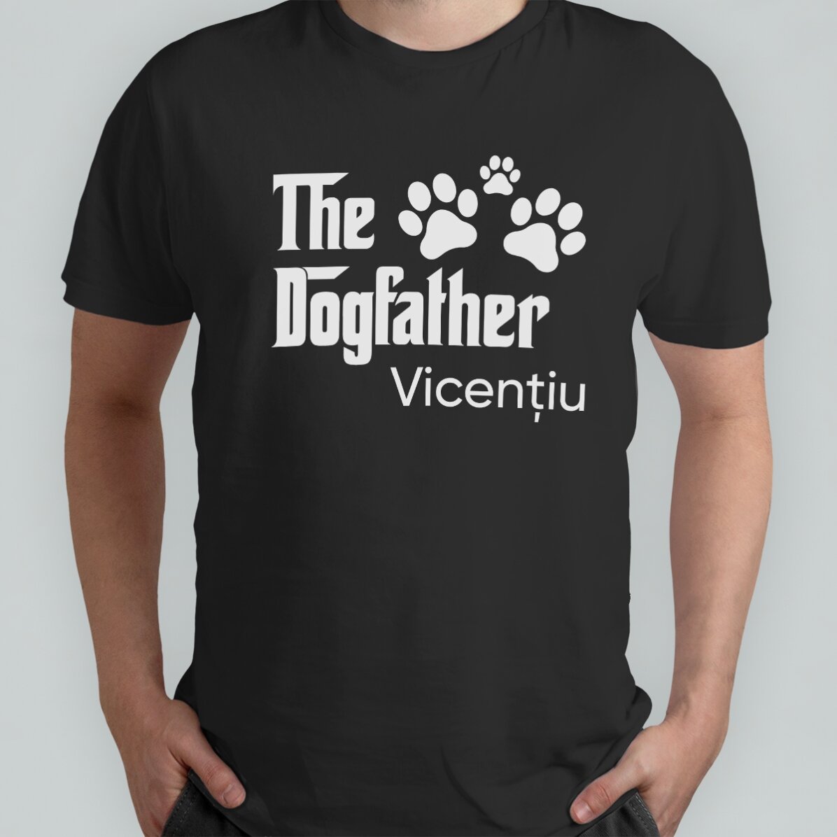 Bavlněné tričko s vlastním nápisem – The Dogfather
