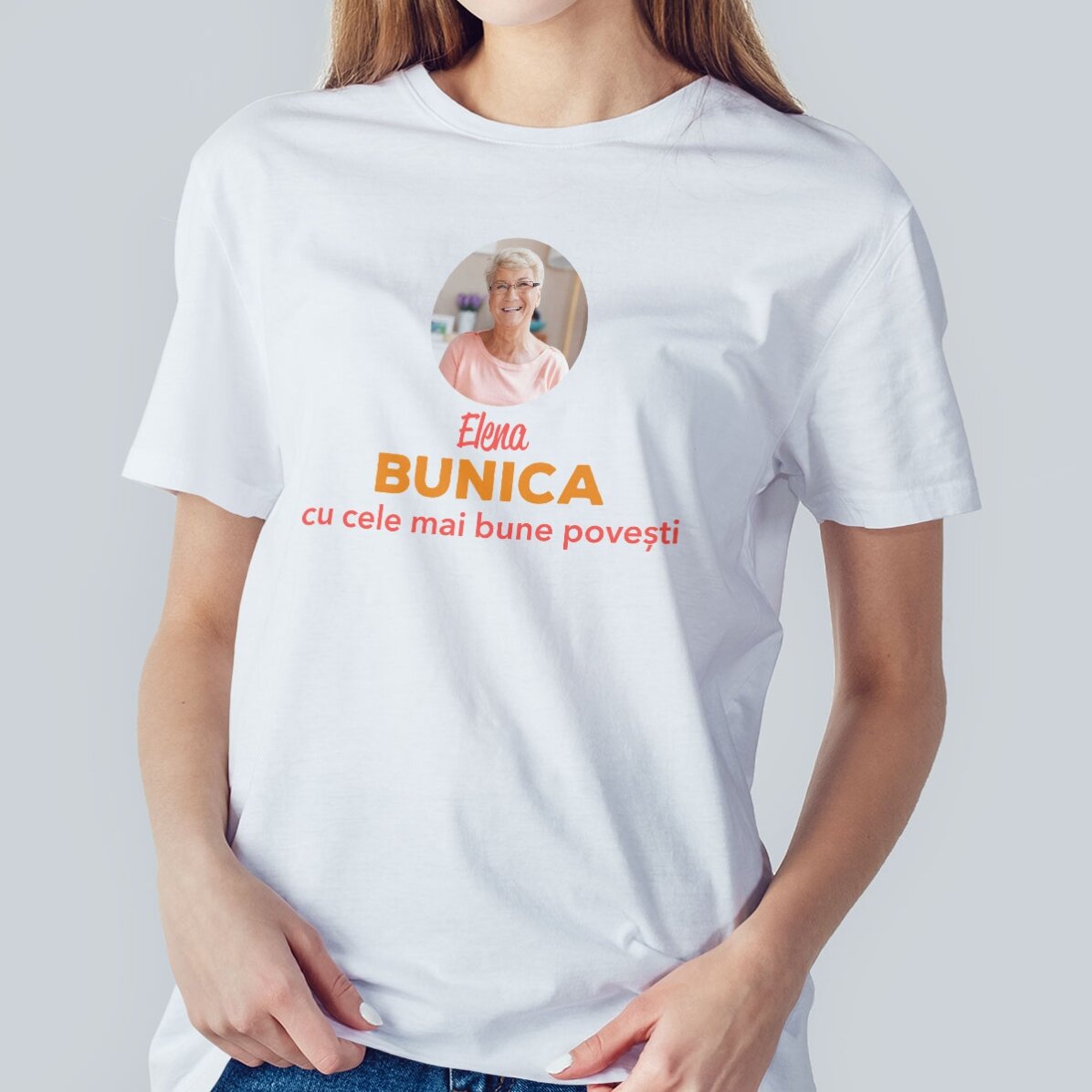 Bavlněné tričko s vlastním nápisem – Babička
