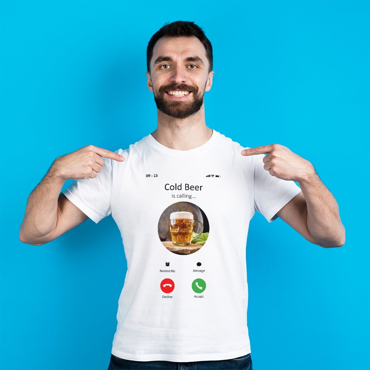 Tričko s vlastní fotografií a textem – Incoming call
