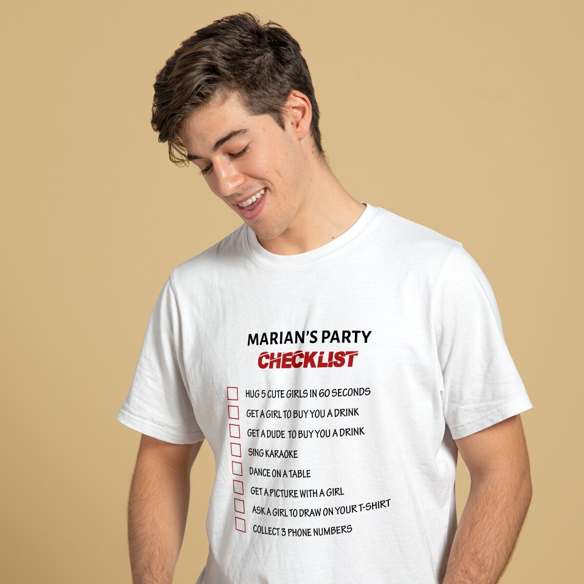 Tričko s vlastním textem – Checklist