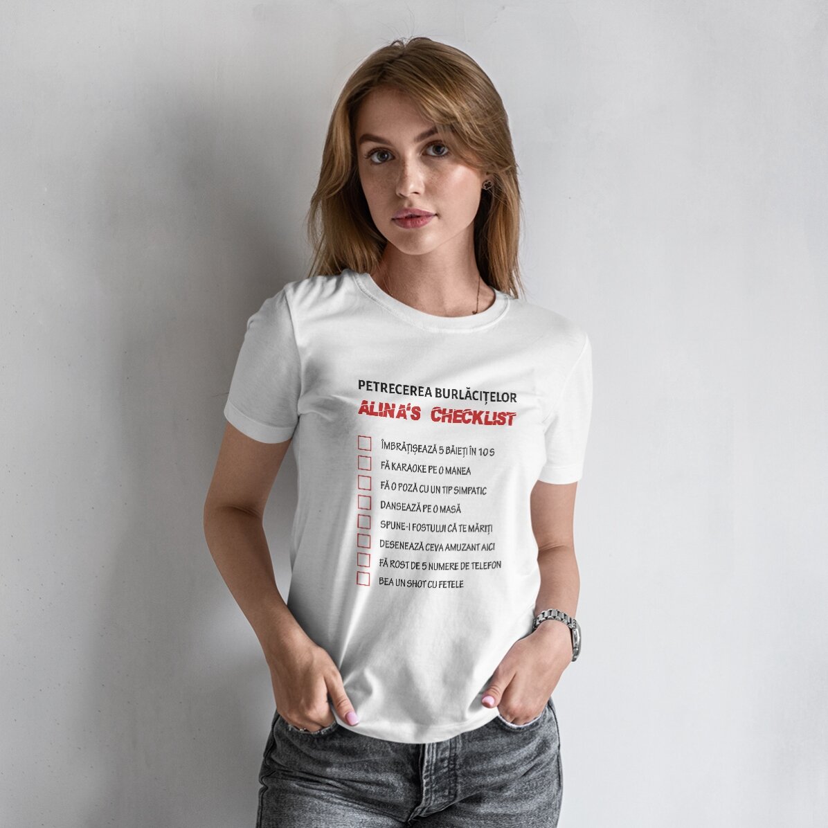 Tričko s vlastním textem – Checklist
