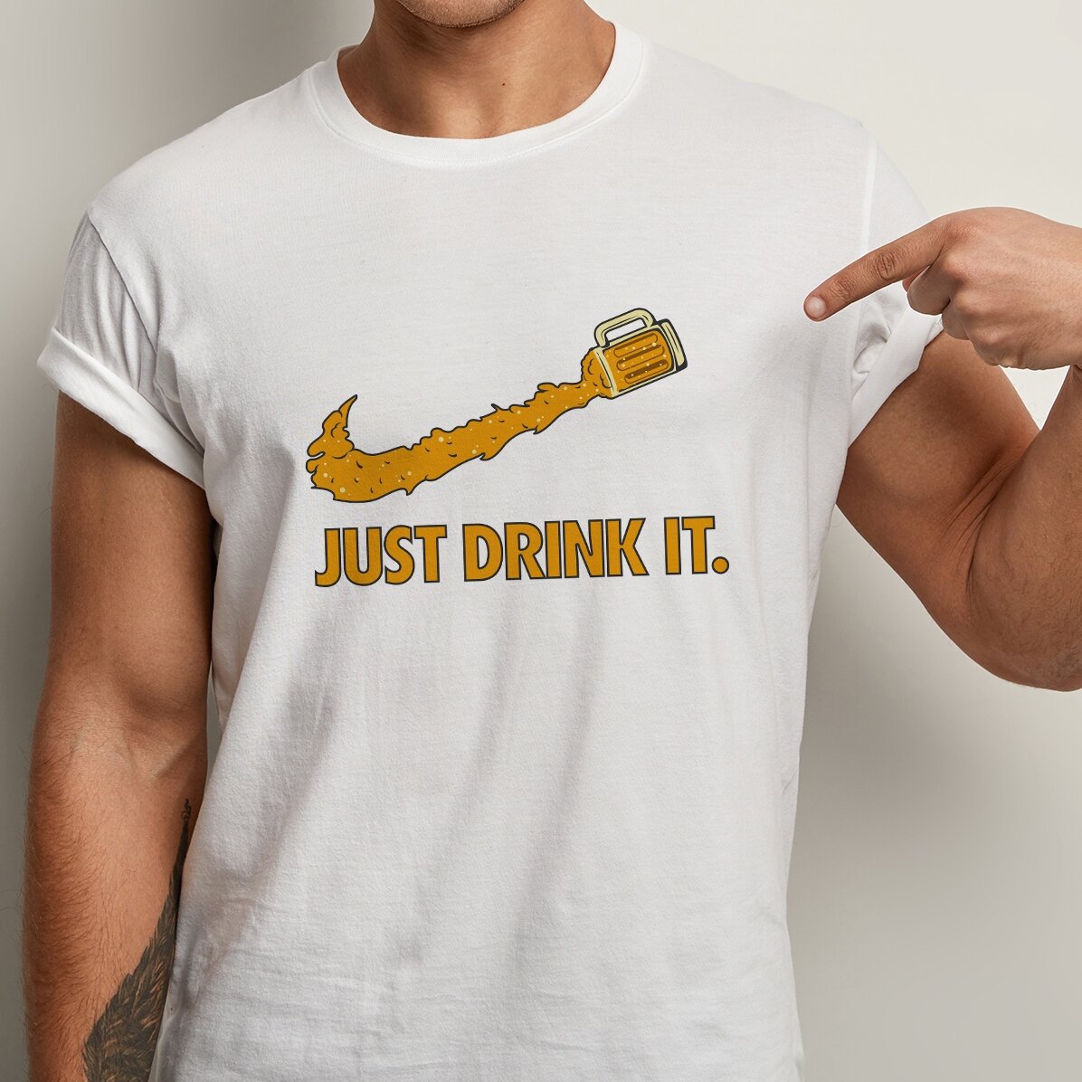 Tričko s vlastním nápisem – Just drink it