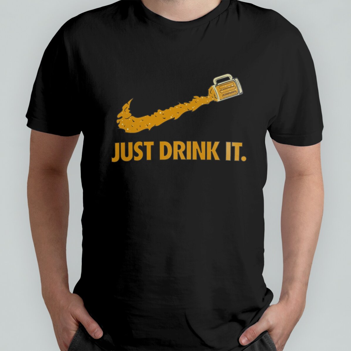 Tričko s vlastním nápisem – Just drink it