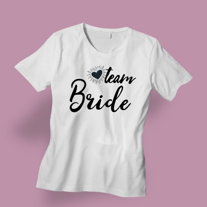 Tričko s vlastním textem – Team Bride