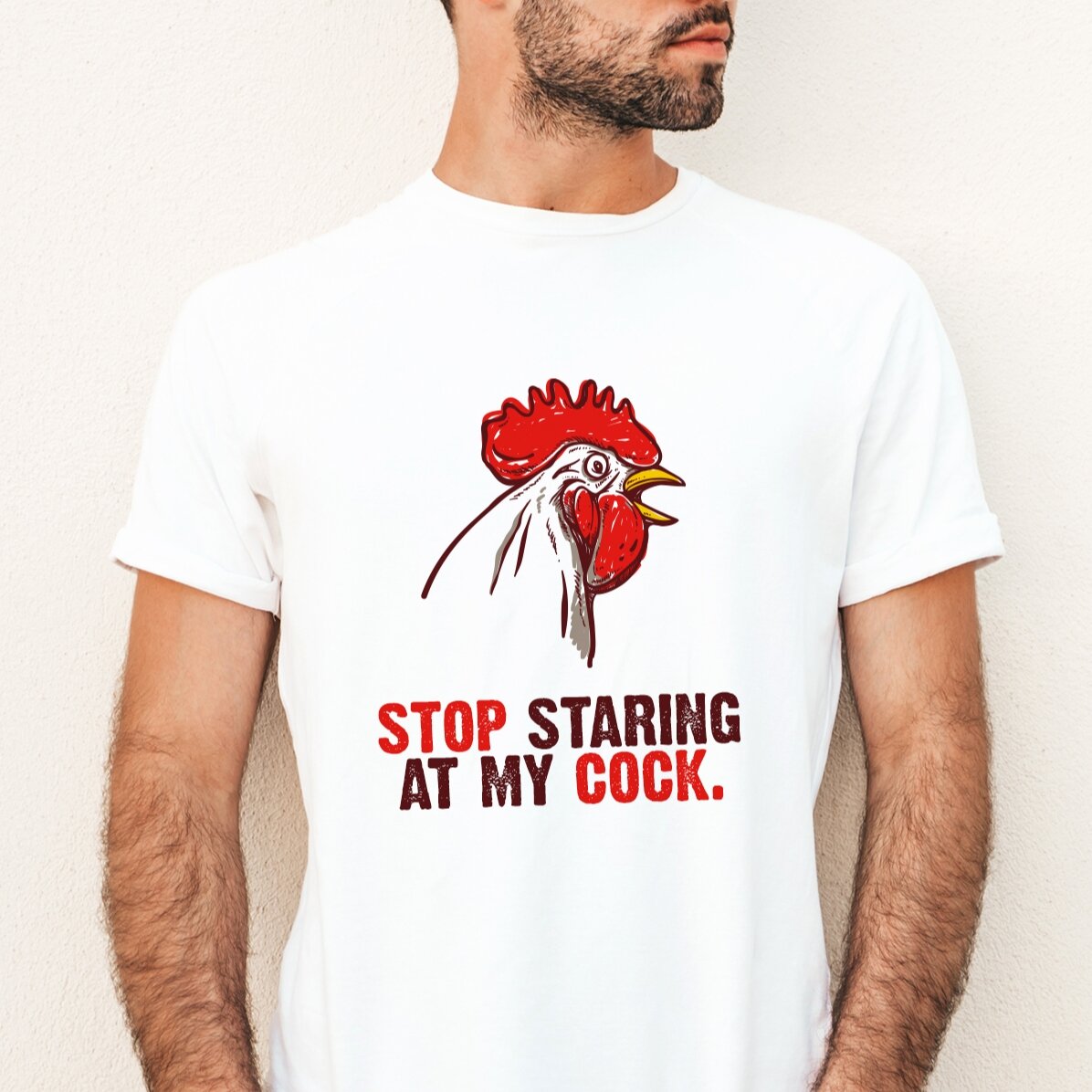 Tričko s vlastním nápisem – „Stop staring“
