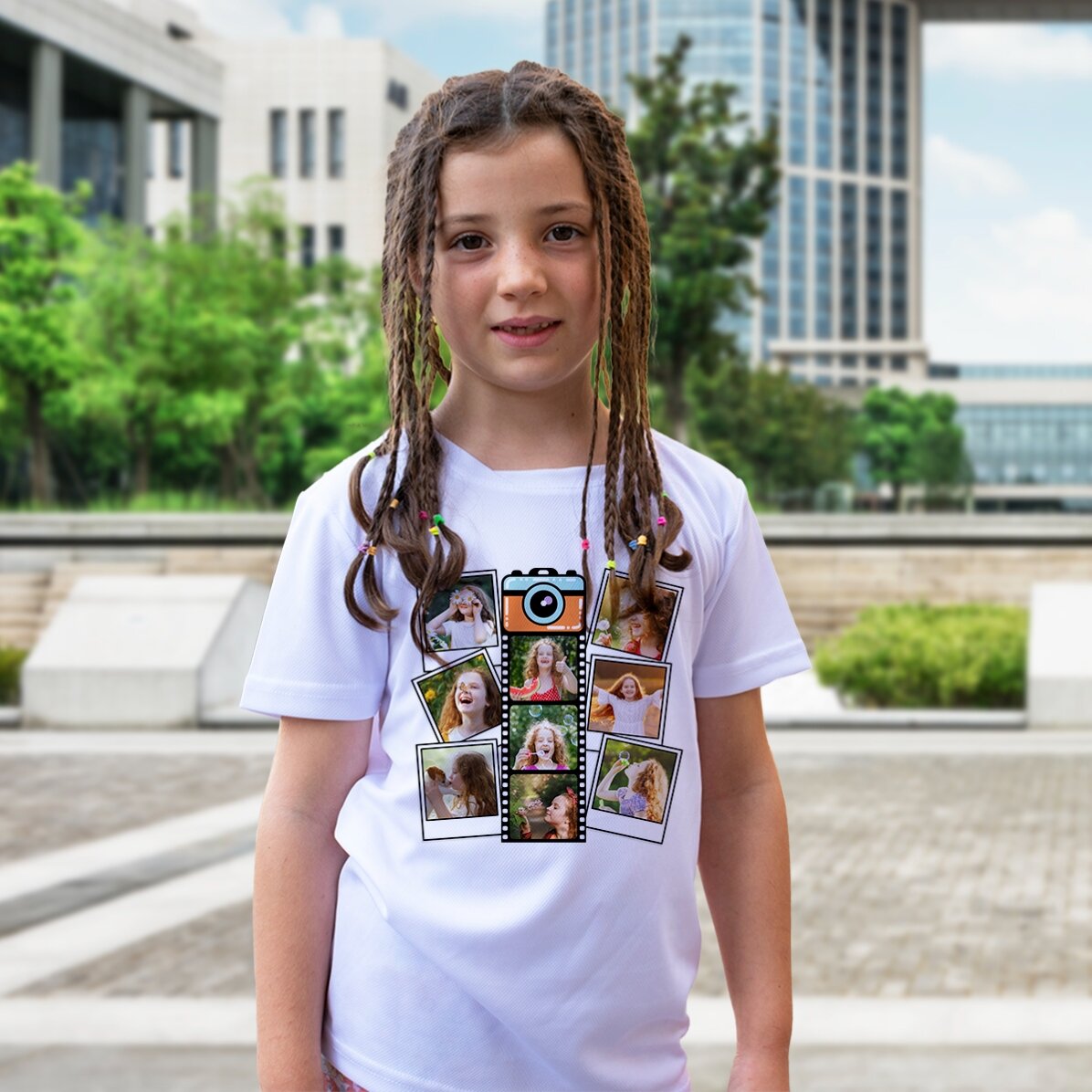 Dětské sportovní tričko s 9 fotografiemi na míru