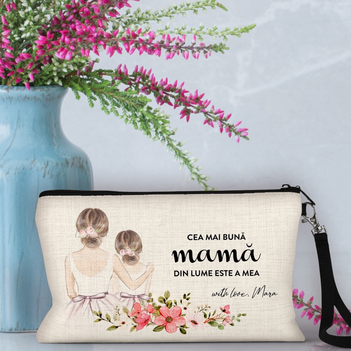 Personalizovaná kosmetická taštička s nápisem – Máma