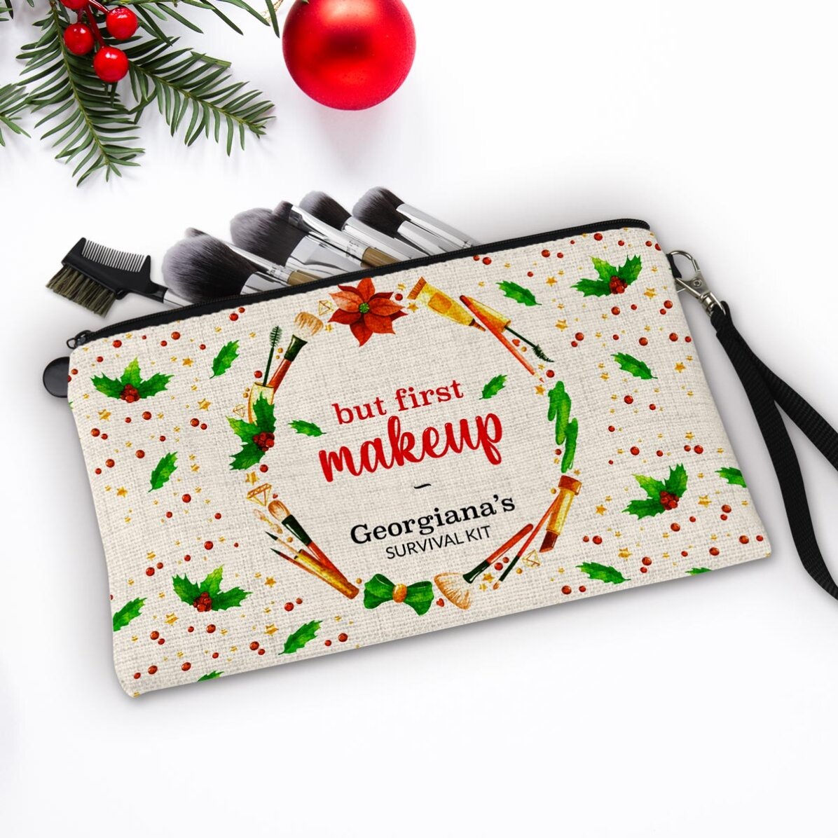 Personalizovaná kosmetická taštička s nápisem „Survival Kit“