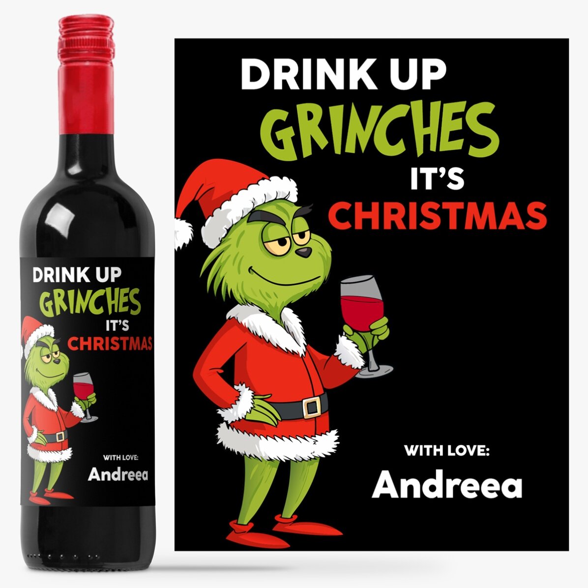 Víno s osobním vzkazem – Grinch