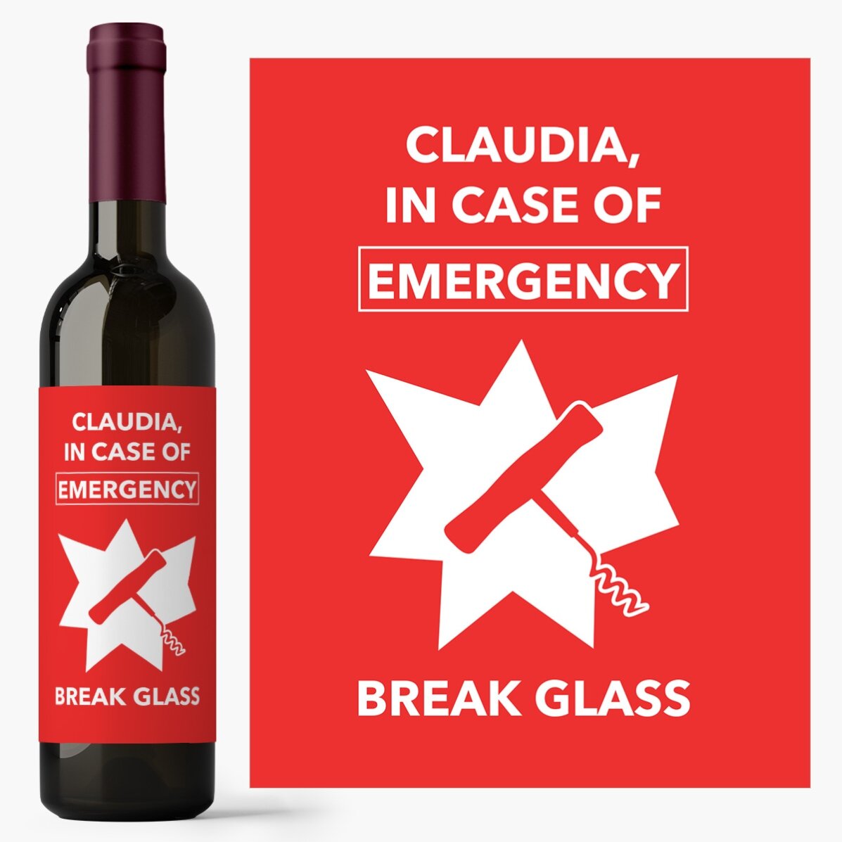 Víno s vlastním textem – Emergency