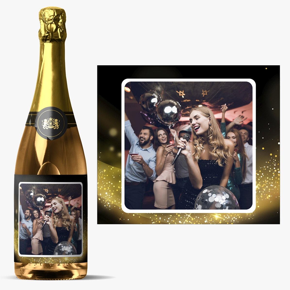 Šumivé víno s vlastní fotografií – Gold